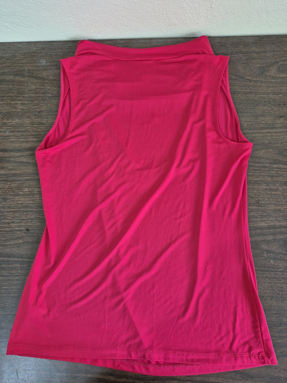 Women's Sleeveless Cowl Neck Top - Hot Pink Large - Picture 2 of 3